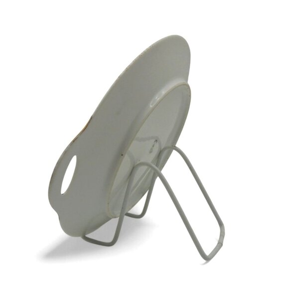 LIMOGES Porcelain Floral Platter With Gold Handles, France Vintage 11" - Picture 10 of 11